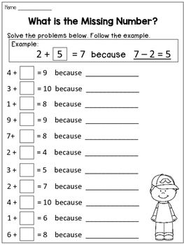 Missing Addend Worksheets 4th Grade