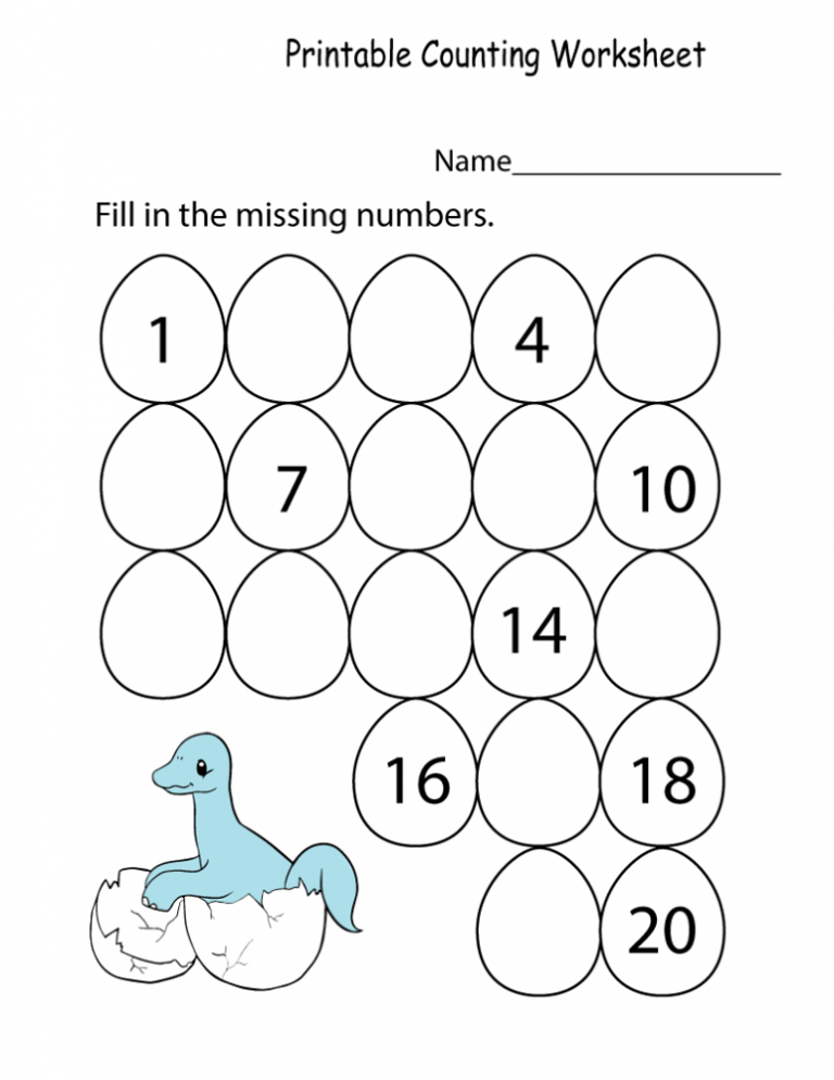 Counting Worksheets For Kindergarten