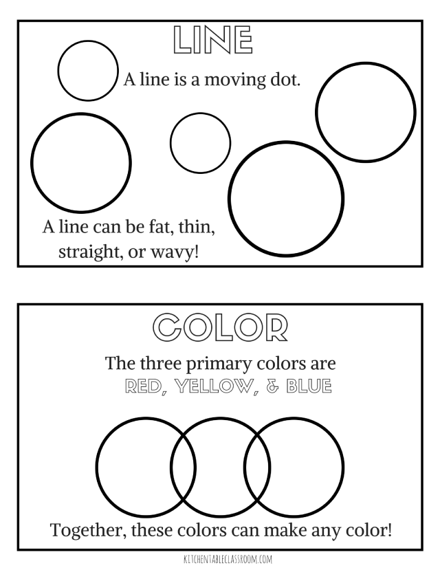 Elements Of Art Worksheet For Kids