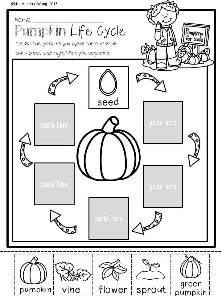 Kindergarten Activity Sheets Fall