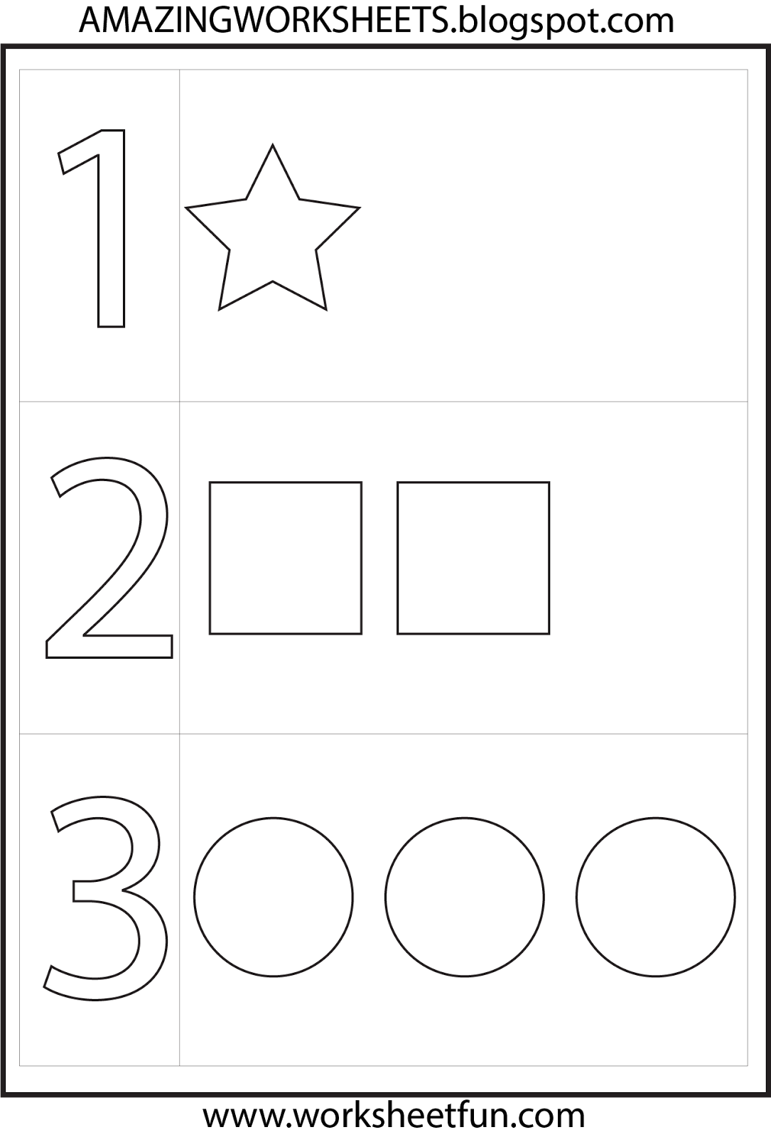 Number 1 Worksheets For Kindergarten