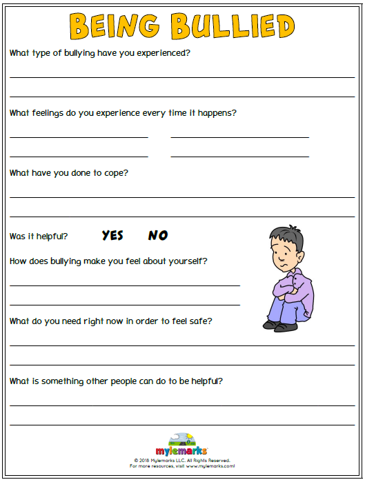 Bullying Worksheets For Elementary Students