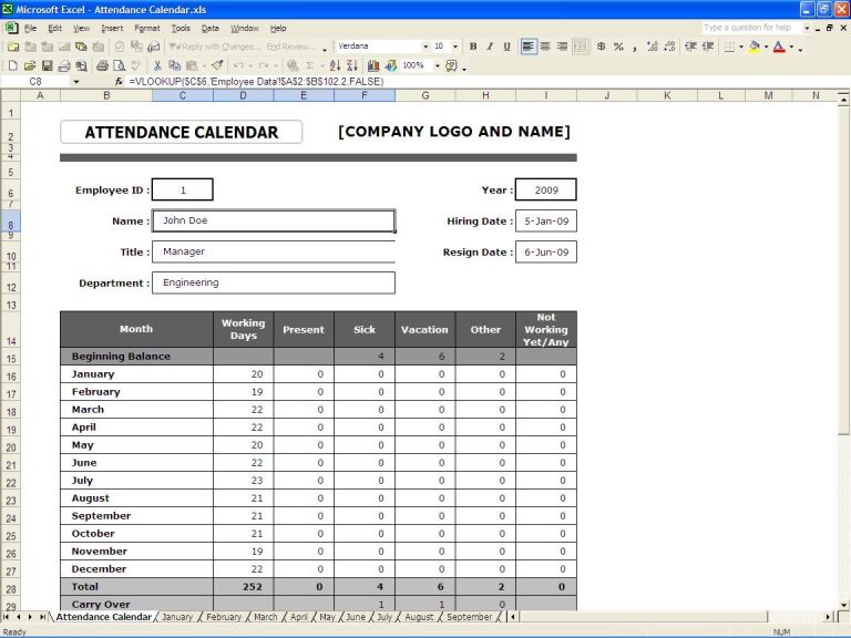 Employee Excel Practice Sheet