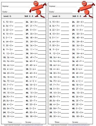 Multiplication And Division Worksheets 5th Grade