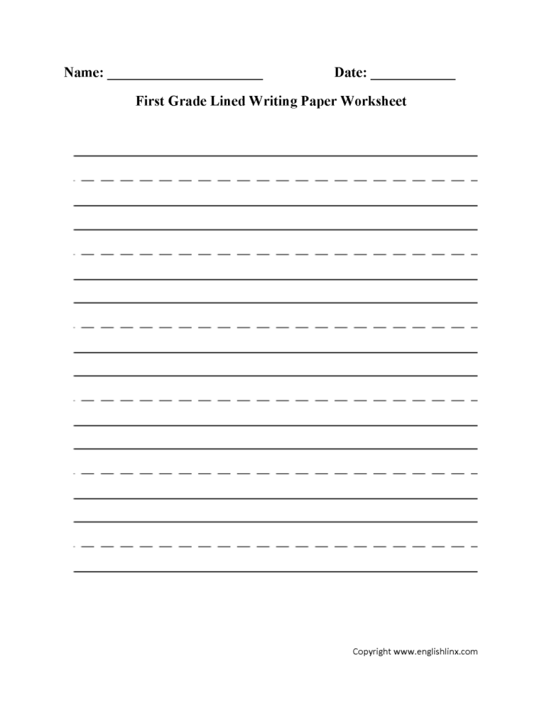 1st Grade Handwriting Exercise Sheets