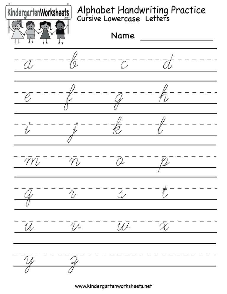 Cursive Handwriting Sheets For Kids