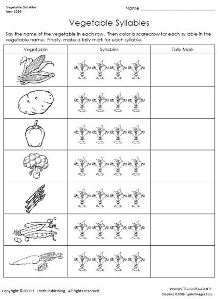 Syllables Worksheets For Grade 1