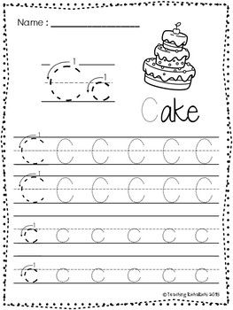 Abc Tracing Sheets For Preschoolers