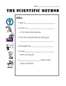 Free Printable Scientific Method Worksheet Elementary Pdf