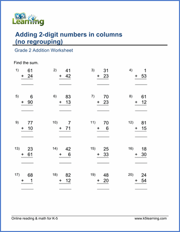 Addition And Subtraction Worksheets Pdf Grade 2