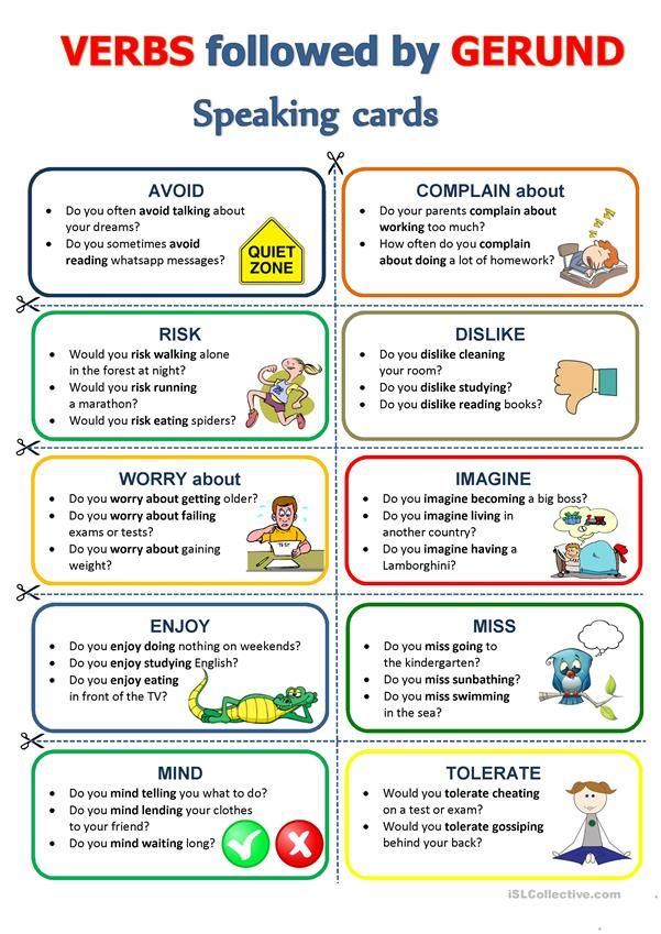 Gerund Worksheet For Kids