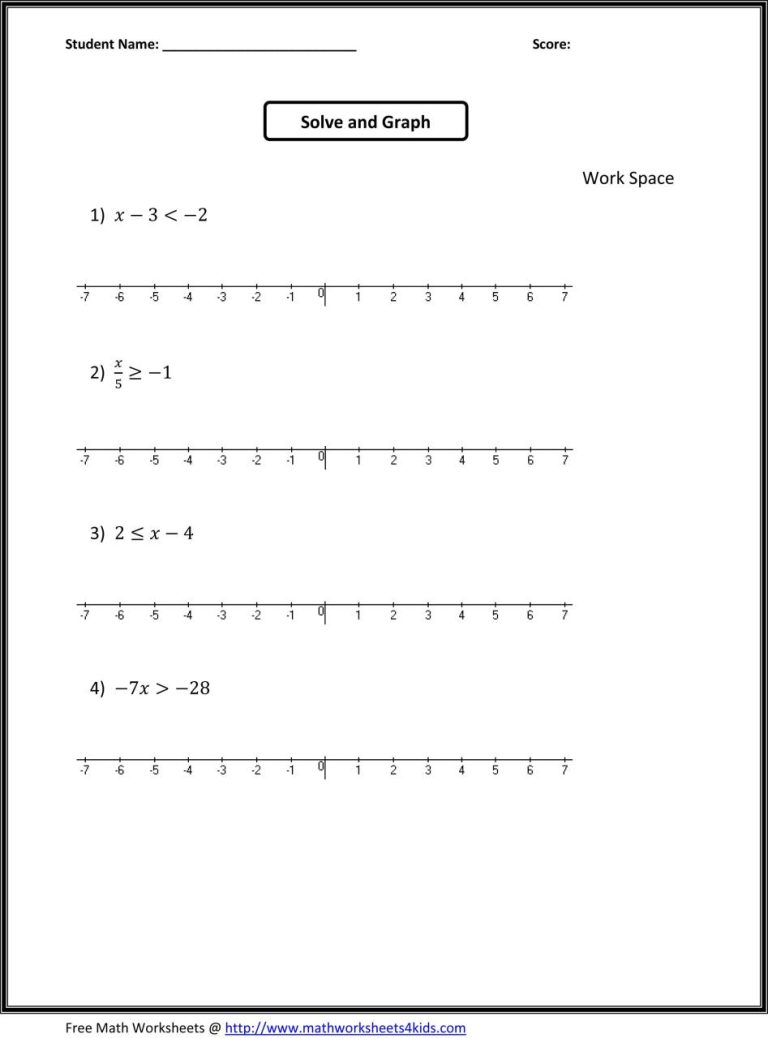 Math Worksheets Grade 7 Pdf