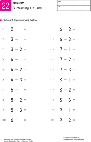 Kumon Math Worksheets For Kindergarten