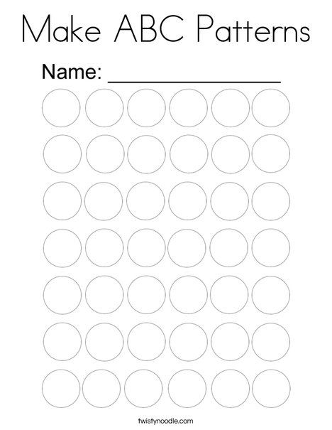 Free Printable Abc Pattern Worksheets