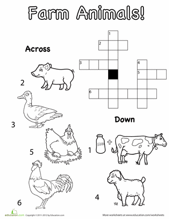 Farm Animals Worksheets Grade 2