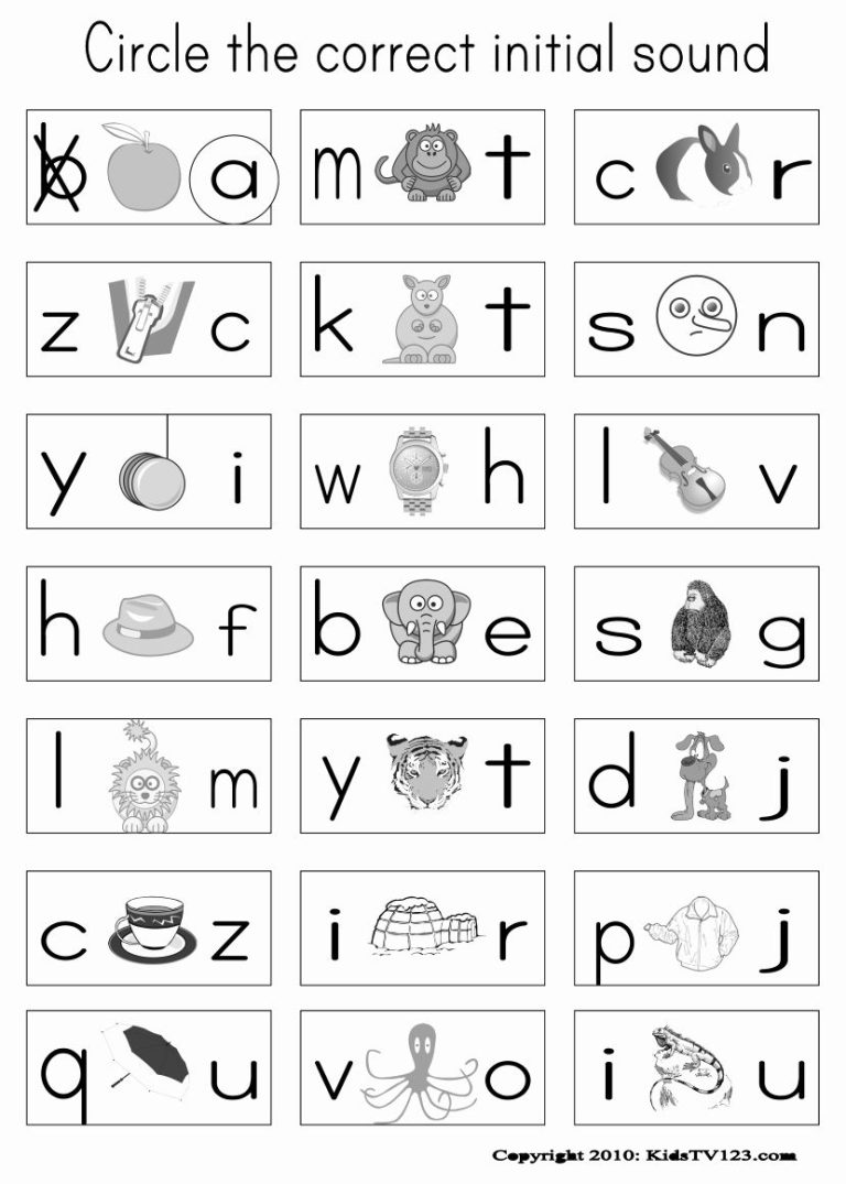 Phonics Worksheets Pdf For Kindergarten