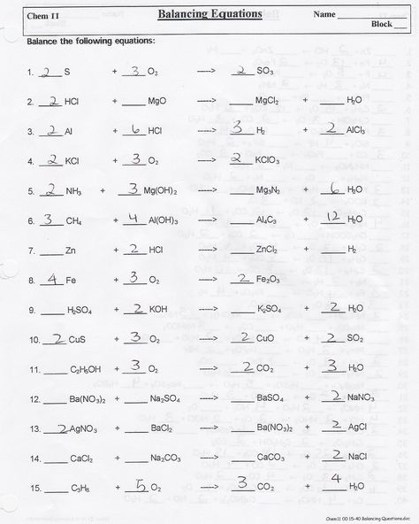 Balancing Nuclear Equations Worksheet