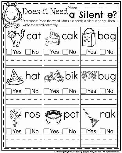 Magic E Worksheets Ks1