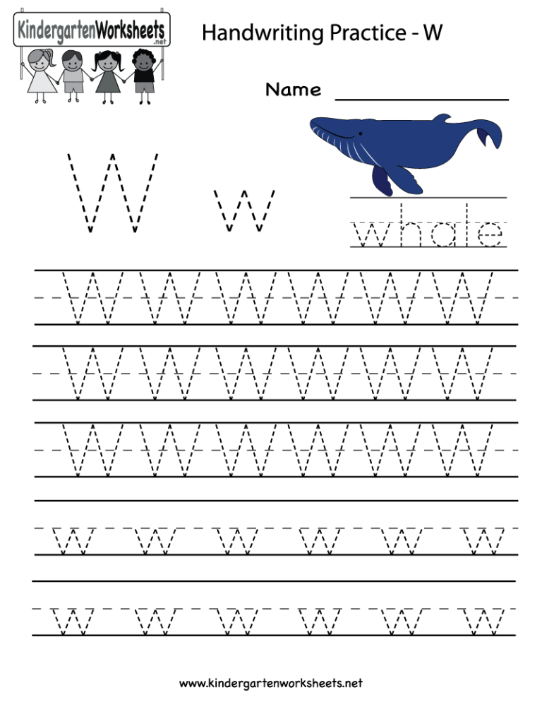 Letter W Worksheets Free