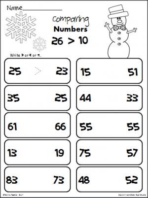 Comparing Numbers Worksheets