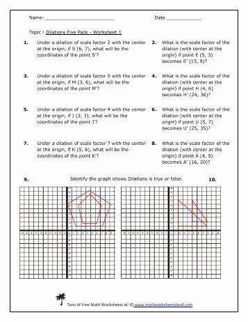 Mathworksheetsland Dilations And Scale Factors Answers