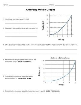 Motion Graphs Worksheet Physics