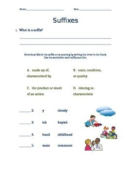 Suffixes Worksheets With Answers