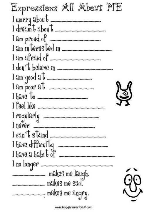 Kindergarten Child Therapy Worksheets