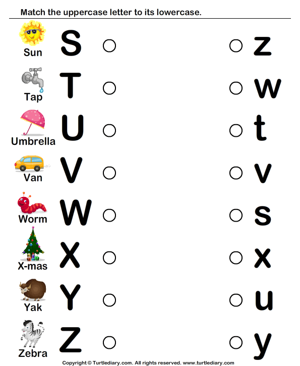 Kindergarten Worksheets English Alphabet