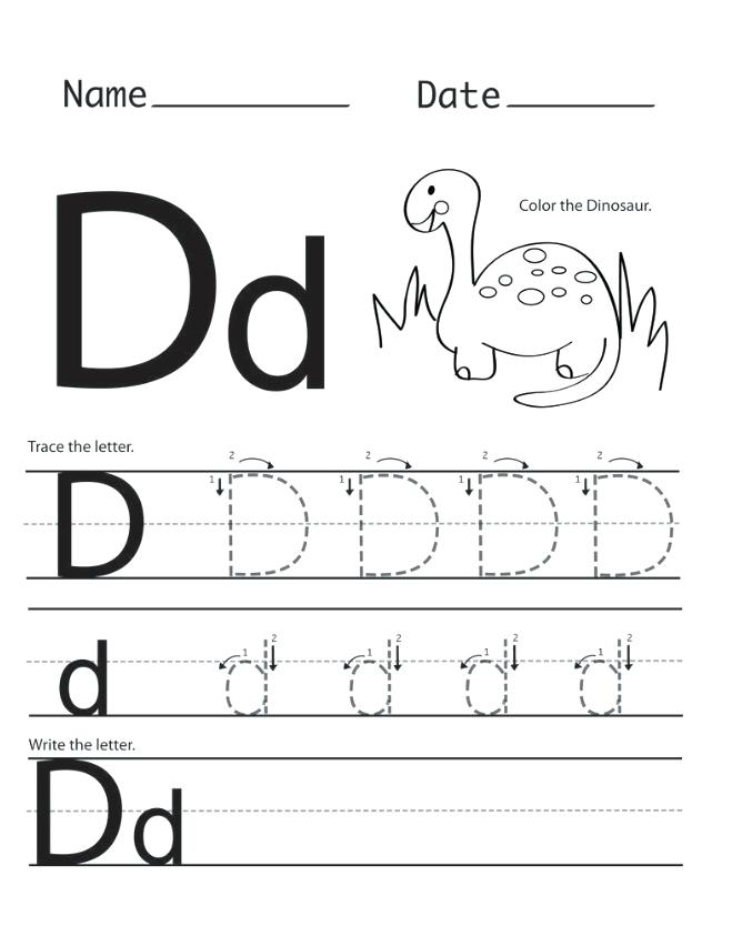 Free Printable Letter D Tracing Worksheets