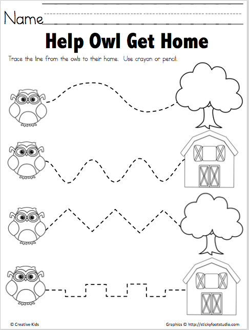 Tracing Worksheets For Preschool Printable