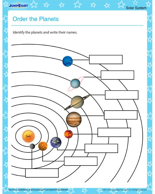 Planets Worksheets For Kids