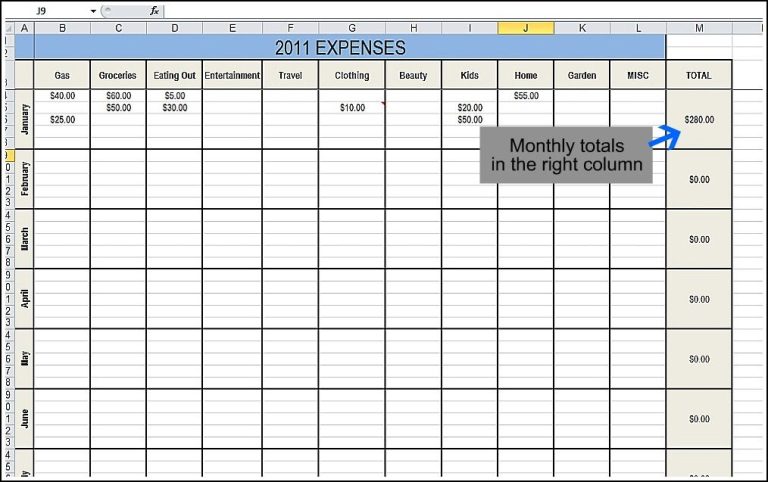 Worksheet Excel Template