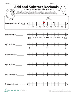 Adding And Subtracting Decimals Worksheets Pdf 4th Grade