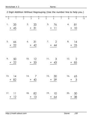 Double Digit Addition Without Regrouping Pdf