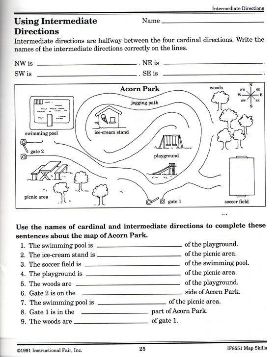 Map Skills Worksheets Answers