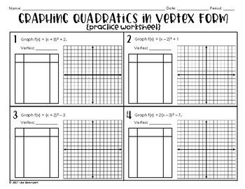 Standard Form To Vertex Form Worksheet