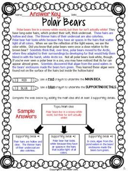 Main Idea And Supporting Details Worksheets Pdf With Answers