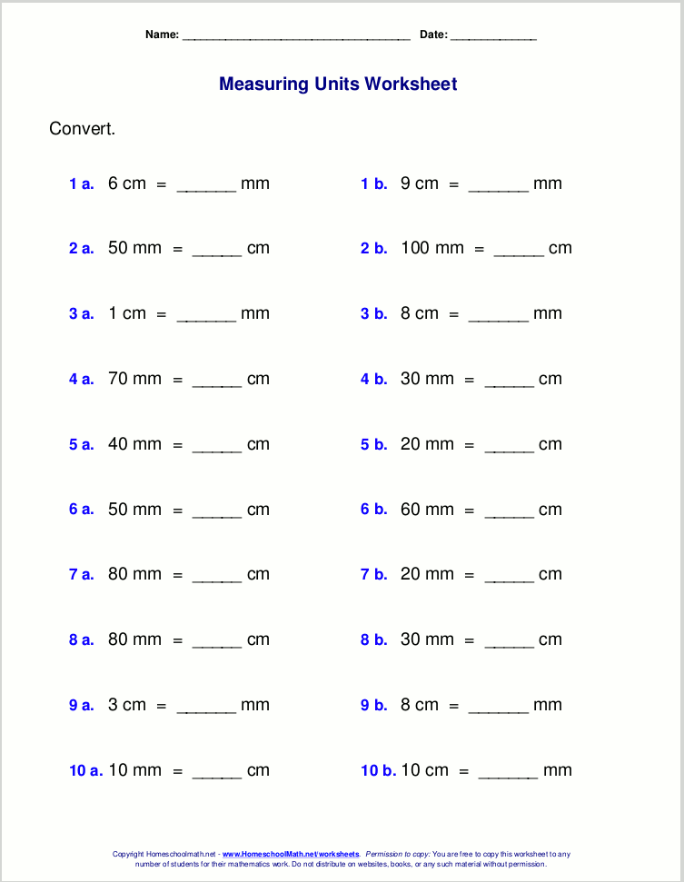 Metric Conversion Worksheet 1 Answer Key