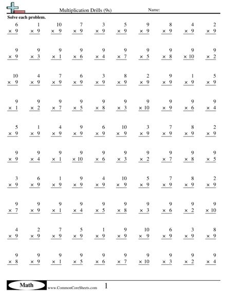 Multiplication Timed Test Pdf