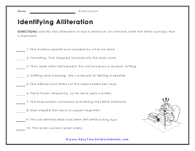 Alliteration Worksheets 2nd Grade