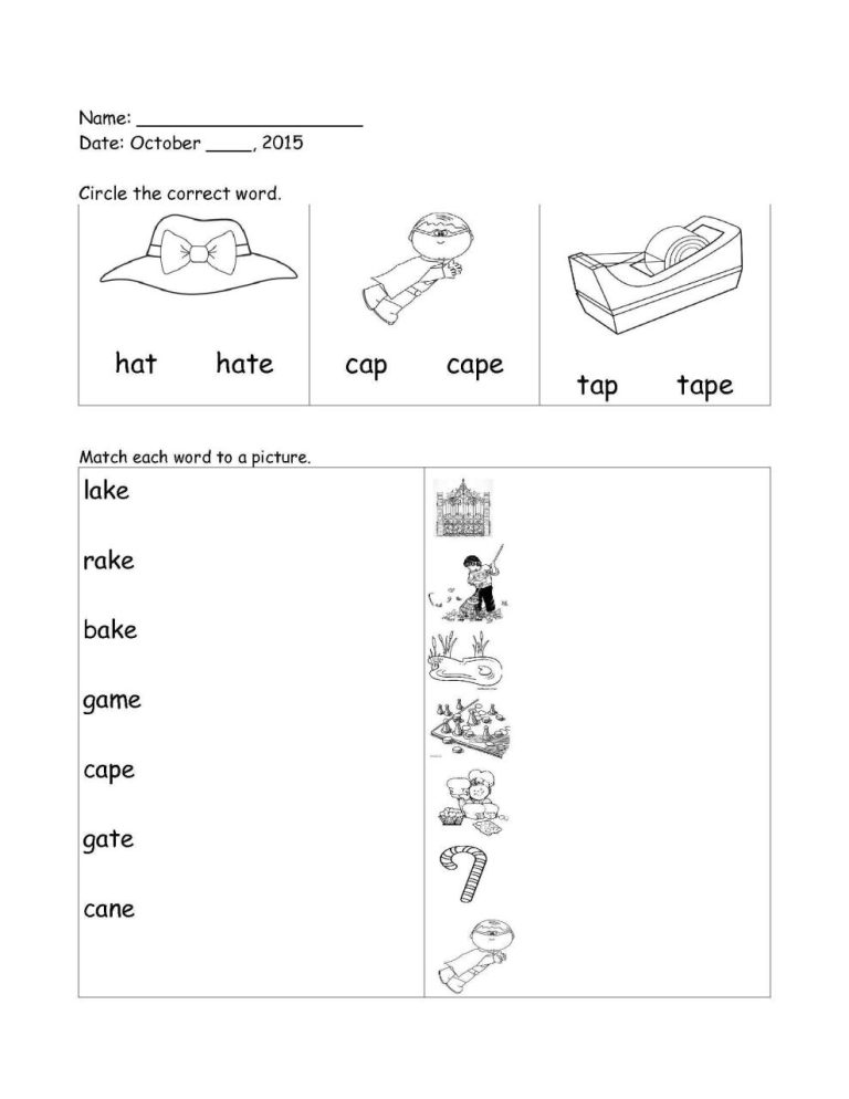 Printable English Worksheets For Grade 1