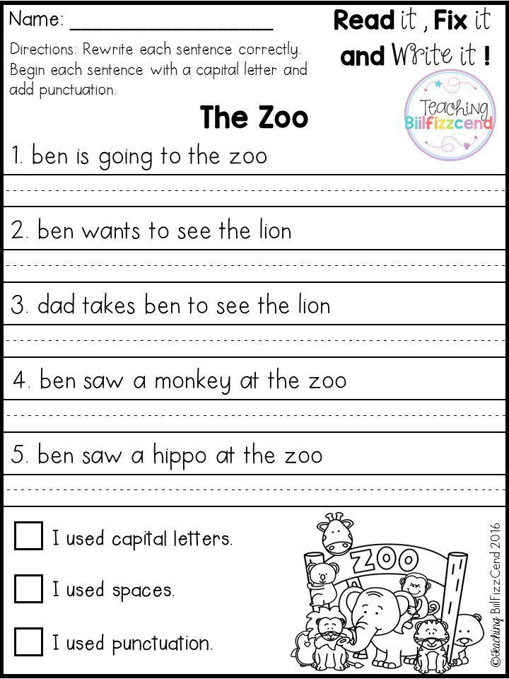 First Grade English Worksheets Pdf