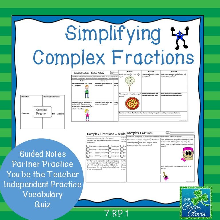 Complex Fractions Worksheet 7th Grade Pdf