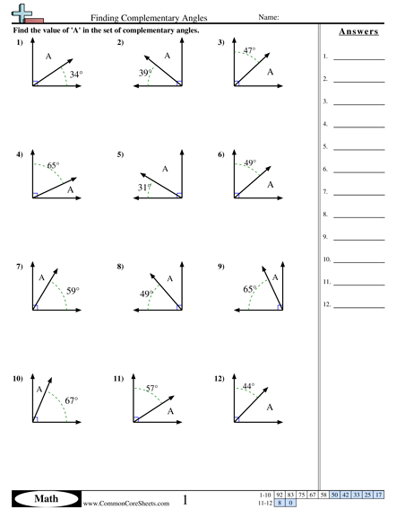 Measuring Angles Worksheet Geometry