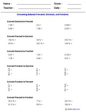 Converting Decimals To Fractions Worksheet Pdf