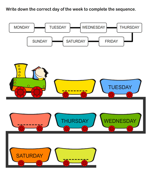 Days Of The Week Printables Preschool