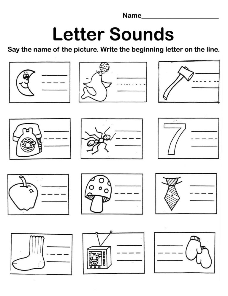 Beginner Phonics Worksheets For Kindergarten