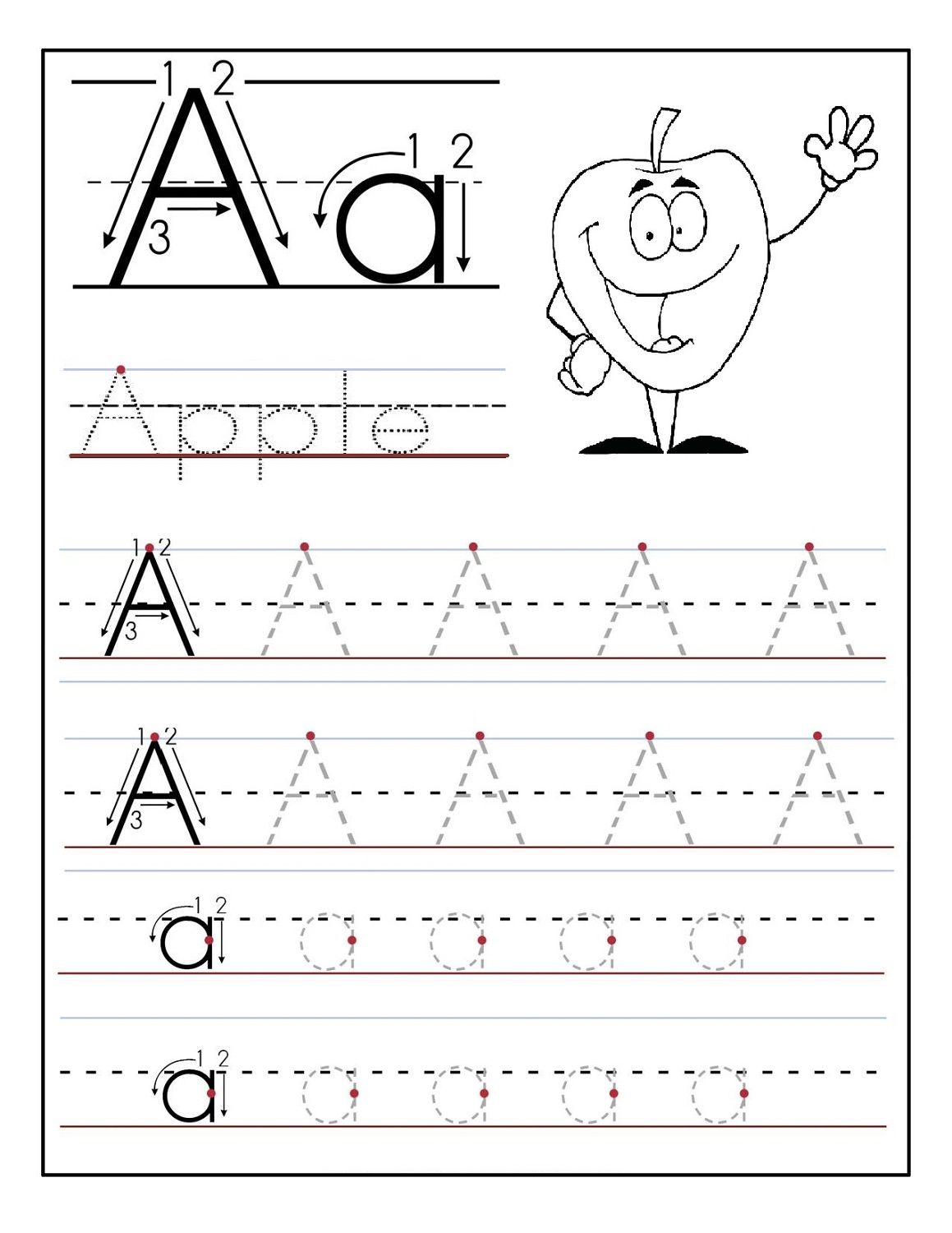 Tracing Letters For Kids Printable