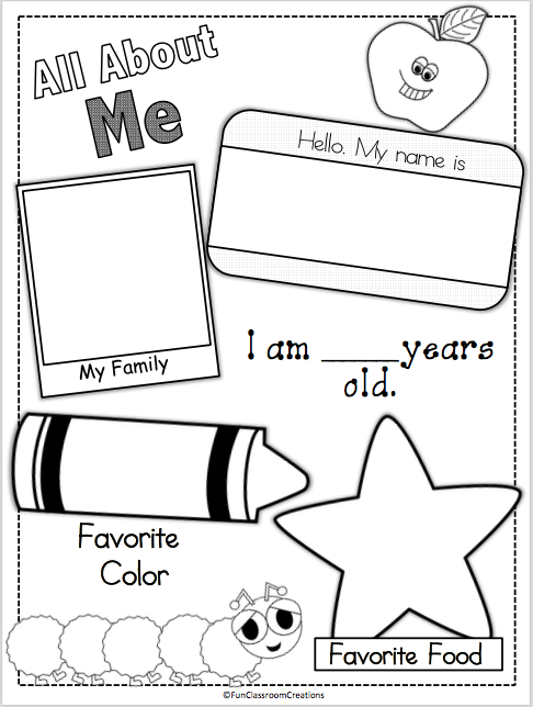 Worksheet Preschool Worksheet All About Me